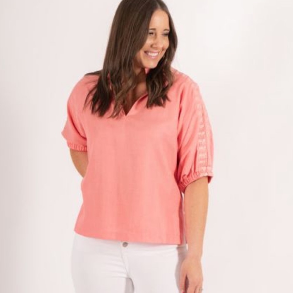 Elegant Coral Blouse for Women